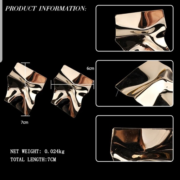 Earrings gold! And free gift - Picture 2 of 2